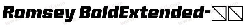 Ramsey BoldExtended字体转换